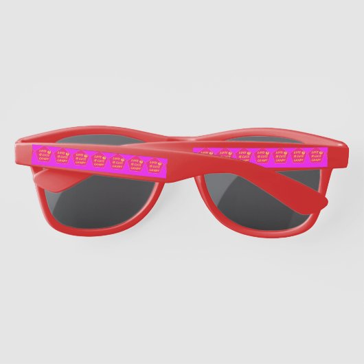 Leuke snoep Love Fun Pink Gedrukt Zonnebrillen (Achterkant)