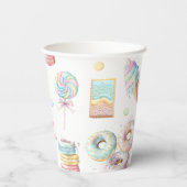 Leuke snoepjes Snoep Ice Cream Pastel Verjaardag Papieren Bekers (Achterkant)