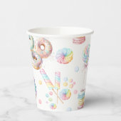 Leuke snoepjes Snoep Ice Cream Pastel Verjaardag Papieren Bekers (Links)