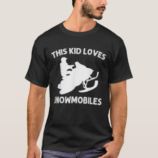 Leuke snowmobile cadeau voor kinderen jongens meis t-shirt