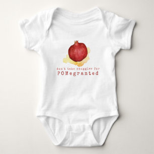 Leuke Snuggle Granaatappel Fruit Pun Baby Bodysuit