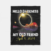 Leuke Solare Eclipse 2024 voor april 8 2024 Solar Fleece Deken (Voorkant)