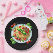 Leuke spaghetti liefhebbers diner papieren bordje (Feest)