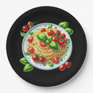 Leuke spaghetti liefhebbers diner papieren bordje