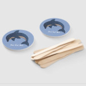 Leuke Sparkle als springen Blauwe Witte Dolfijn Handwaaier (Niet-gemonteerd)