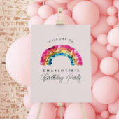 Leuke Sparkly Sequin Rainbow Verjaardagsfeestje te Poster