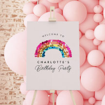 Leuke Sparkly Sequin Rainbow Verjaardagsfeestje te