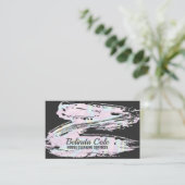 Leuke Sparkly Zeepachtige Schoonmaak Splatter Visitekaartje (Staand voorkant)