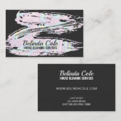 Leuke Sparkly Zeepachtige Schoonmaak Splatter Visitekaartje (Voorkant / Achterkant)