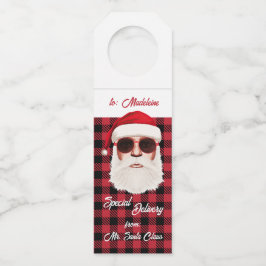 Leuke Speciale Levering Santa Red Black Buffalo Pl Flessenhanger