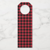 Leuke Speciale Levering Santa Red Black Buffalo Pl Flessenhanger (Achterkant)