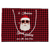 Leuke Speciale Levering Santa Red Black Buffalo Pl Groot Cadeauzakje (Achterkant)