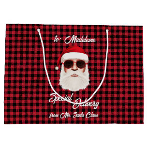 Leuke Speciale Levering Santa Red Black Buffalo Pl Groot Cadeauzakje