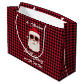 Leuke Speciale Levering Santa Red Black Buffalo Pl Groot Cadeauzakje (Achterkant Gekanteld)