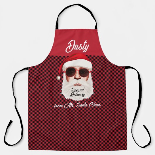 Leuke Speciale Levering Santa Red Black Buffalo Pl Schort (Voorkant)