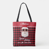 Leuke Speciale Levering Santa Red Black Buffalo Pl Tote Bag (Achterkant)