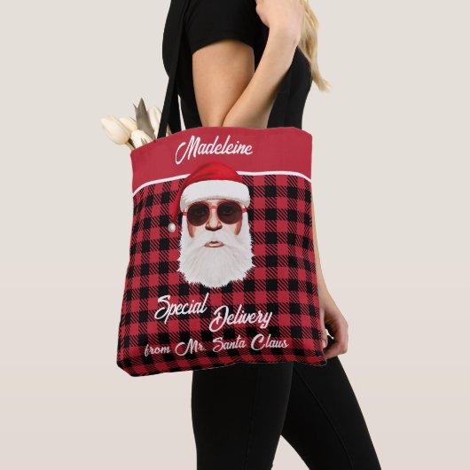 Leuke Speciale Levering Santa Red Black Buffalo Pl Tote Bag (Dichtbij)
