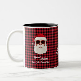 Leuke Speciale Levering Santa Red Black Buffalo Pl Tweekleurige Koffiemok