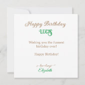 LEUKE SPEELGOED LOG HUT VERSIERD VERJAARDAGSTAART KAART (Achterkant)