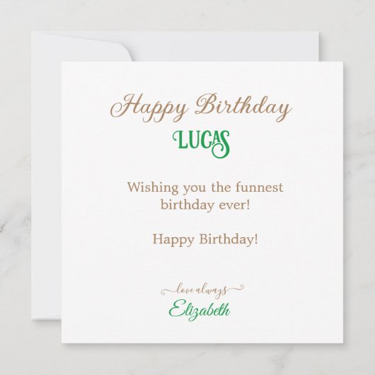 LEUKE SPEELGOED LOG HUT VERSIERD VERJAARDAGSTAART KAART (Achterkant)