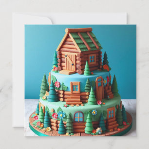 LEUKE SPEELGOED LOG HUT VERSIERD VERJAARDAGSTAART KAART