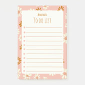 Leuke speelse bloemen - gepersonaliseerd om te doe post-it® notes (Voorkant)