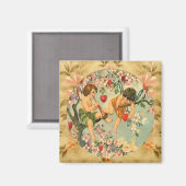 Leuke Speelse Cherubs  Custom Magnet (Voorkant / Achterkant)