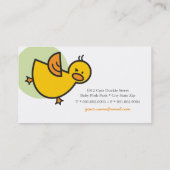 Leuke speelse gele eendjes en groene polka stippen visitekaartje (Achterkant)