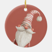 Leuke speelse Kerstman vrolijk Kerstfeest Keramisch Ornament (Achterkant)