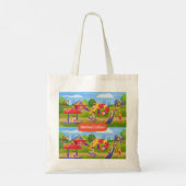 Leuke Speelse Kleurrijke Kinderen Speeltuin Tote Bag (Achterkant)