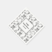 Leuke Speelse Krabbel Modieuze Cute Bruids-Shower Servet (Hoek)