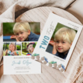 Leuke speelse Monster Trucks foto uitnodiging