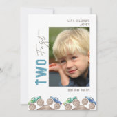 Leuke speelse Monster Trucks foto uitnodiging (Voorkant)