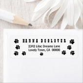 Leuke Speelse Paw Prints voor Hondenliefhebber A01 Etiket (Insitu)