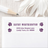 Leuke Speelse Paw Prints voor Hondenliefhebber V02 Etiket (Insitu)