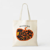 Leuke Speelse Pompoen Halloween Tote Bag (Achterkant)