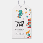Leuke Speelse Robots Verjaardag Cadeautag Cadeaulabel (Voorkant)