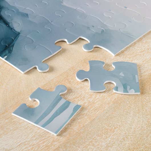 Leuke Speelse Waterverf Pinguïn Legpuzzel (Zijkant)