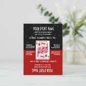 Leuke Spelavond, Monte Carlo Look Uitnodiging Briefkaart (Staand voorkant)