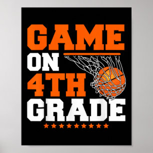 Leuke Spelen op Vierde Grade Basketbal Eerste Dag Poster