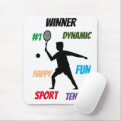 Leuke speler tennis  muismat (Met muis)