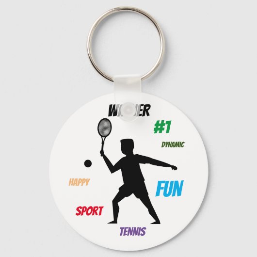 Leuke speler tennis  sleutelhanger (Voorkant)