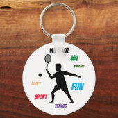Leuke speler tennis  sleutelhanger (Voorkant)