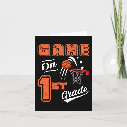 Leuke spelletjes op eerste klas basketbal eerste d kaart (Voorkant)