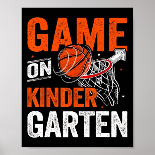 Leuke spelletjes op kleuterschool basketbal eerste poster (Voorkant)