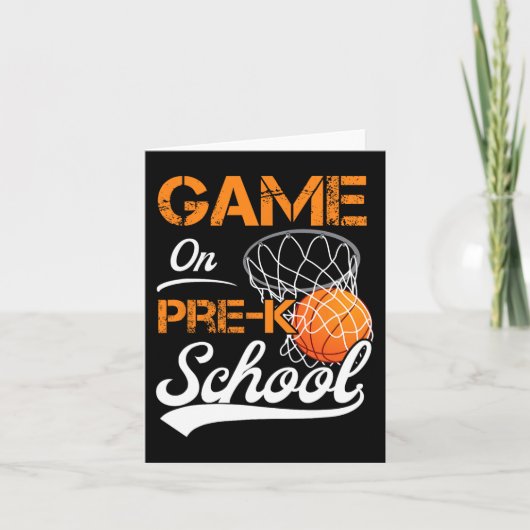 Leuke spelletjes op Pre-K Basketbal Eerste dag van Kaart (Voorkant)