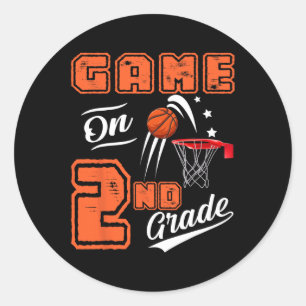 Leuke spelletjes op tweedeklas basketbal eerste da ronde sticker