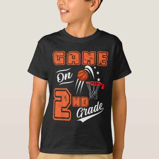 Leuke spelletjes op tweedeklas basketbal eerste da t-shirt (Voorkant)