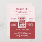 Leuke spelletjesavondfeest uitnodiging briefkaart (Voorkant / Achterkant)