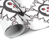 Leuke spider schedel cartoon cadeaupapier (Rol Hoek)